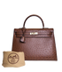 Kelly 35 Sellier in Ostrich Brown, other view